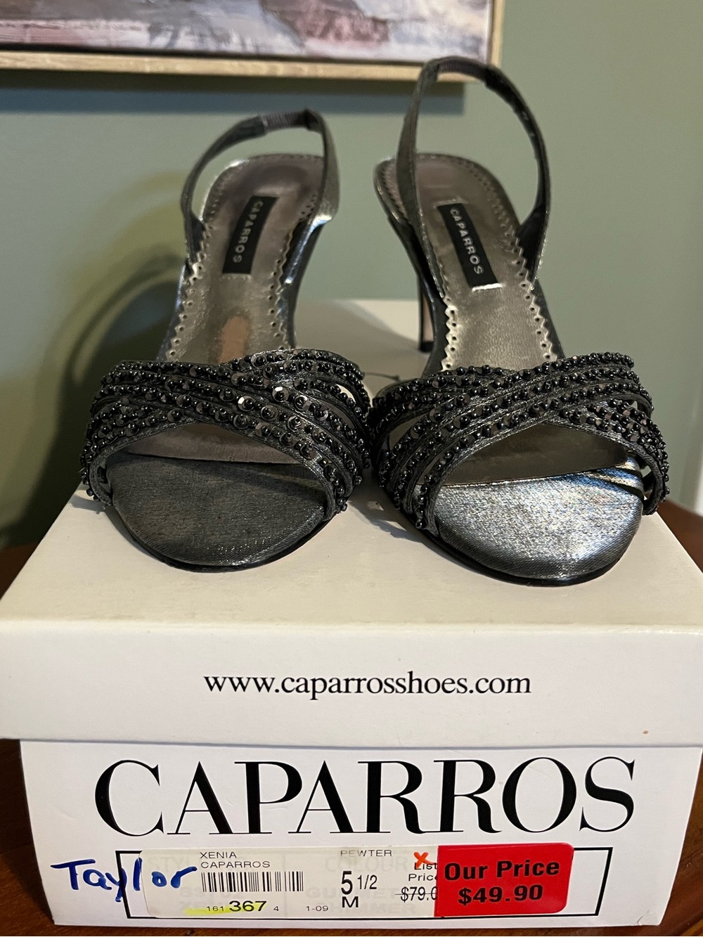Gray Caparros Heels